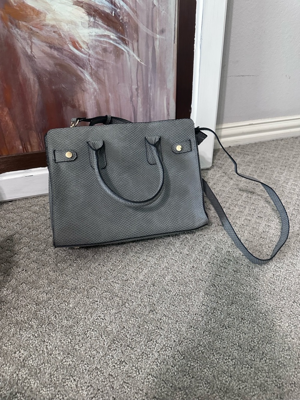 A New Day Atwood Gray satchel style purse
